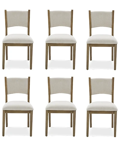 Nordic 6-Pc Upholstered Dining Chair Set