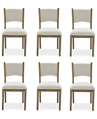 Nordic 6-Pc Upholstered Dining Chair Set