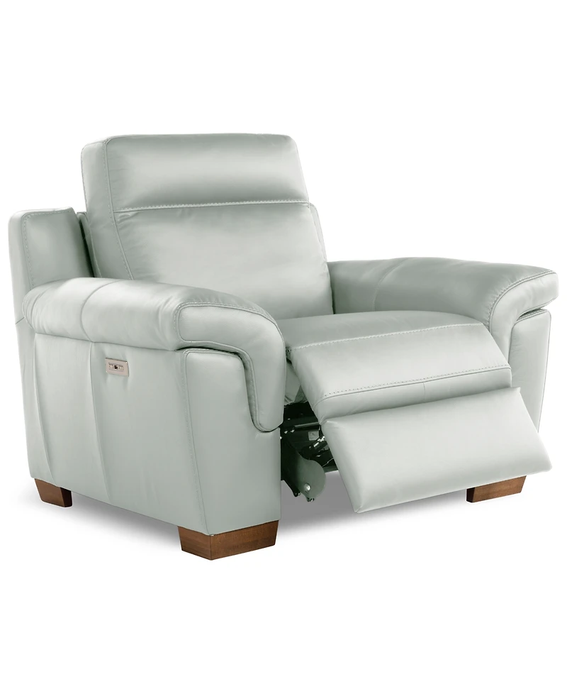 Julius Ii Leather Power Recliner, Exclusively at Macy's