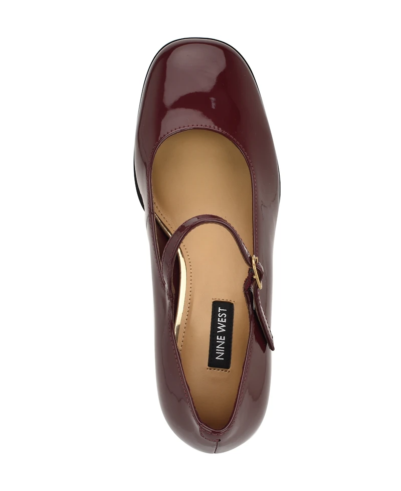 Nine West Women's MaryJ Mary Jane Block Heel Pumps