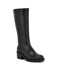 Nine West Women's Broklyn Tall Leather Block Heel Boots