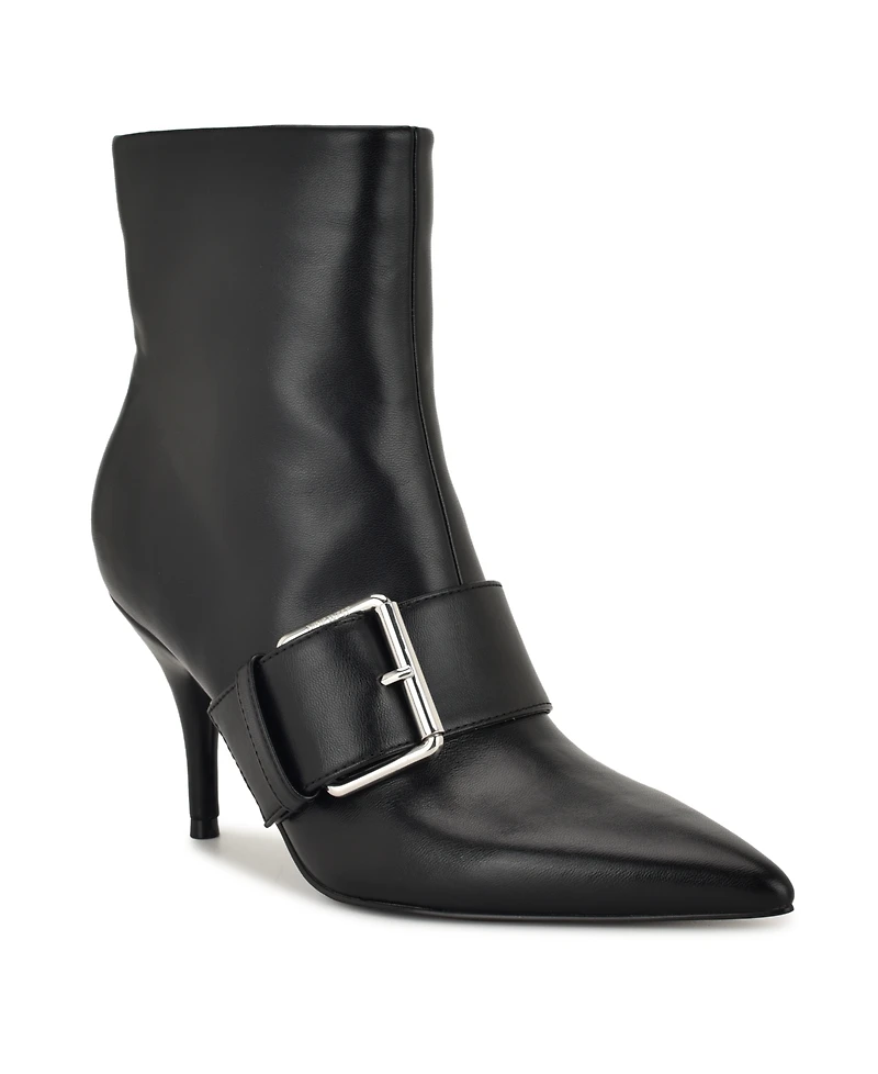 Nine West Women's Colin Buckle Strap High Ankle Booties