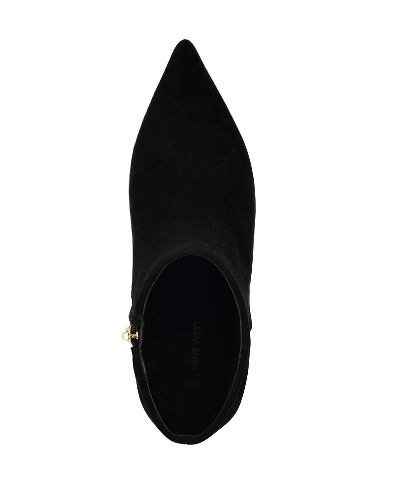 Nine West Women's Hamesa Pointy Toe Kitten Heel Booties