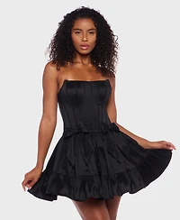 Alex & Sophia Juniors' Sleeveless Taffeta Fit Flare Dress