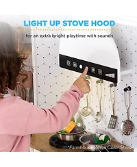 Best Choice Products Pretend Play Corner Kitchen, Interactive Wooden Kids Set w/ Lights & Sounds