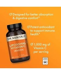 Dr. Mercola Liposomal Vitamin C, 1,000 mg per Serving, 90 Servings, Supports Immune Health
