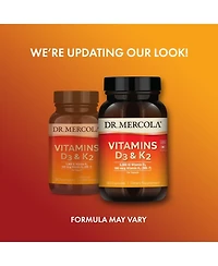 Dr. Mercola Vitamins D3 & K2, 90 Servings, Supports Immune Health