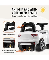 Toddler Ride On Push Car Ages 1-3 with Music Steering Wheel and Under Seat Storage