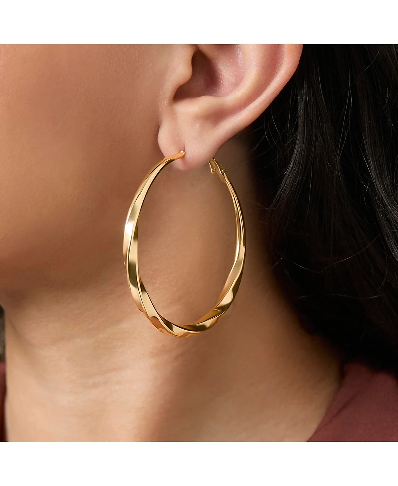 Jessica Simpson Twisted Gold Hoop Earrings