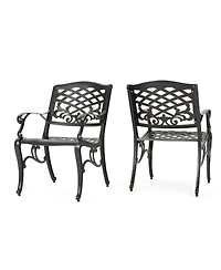 Flynama Outdoor 2 Pieces Aluminium Dining Chairs