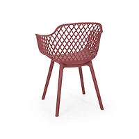 Set Of 2 Outdoor Dining Chair In Red