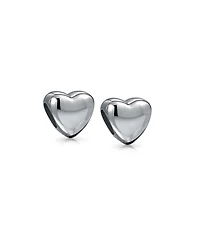 Bling Jewelry Set of 2 Simple Heart Bead Charm Sterling Silver for European Bracelet