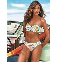 Lascana Women's Mix Print Bandeau Bikini Swimsuit Top Bra Sizing