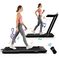 2.25HP 2 in 1 Folding Treadmill with App Speaker Remote Control
