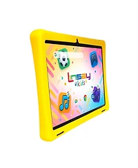 Linsay 10.1"Octa Core 256GB Storage Android 15 Tablet with Yellow Kids Defender Case and Backpack