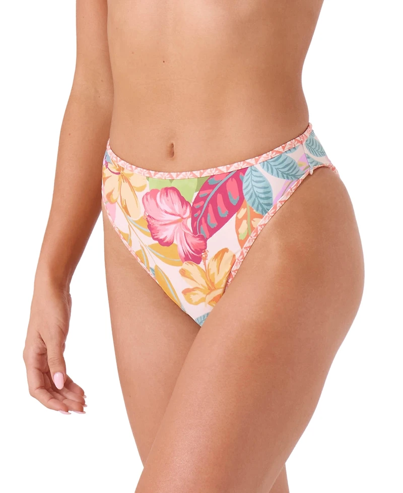 Roxy Juniors' Hot Tropics Soul Searcher High-Cut Bikini Bottoms