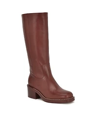 Nine West Women's Broklyn Tall Leather Block Heel Boots