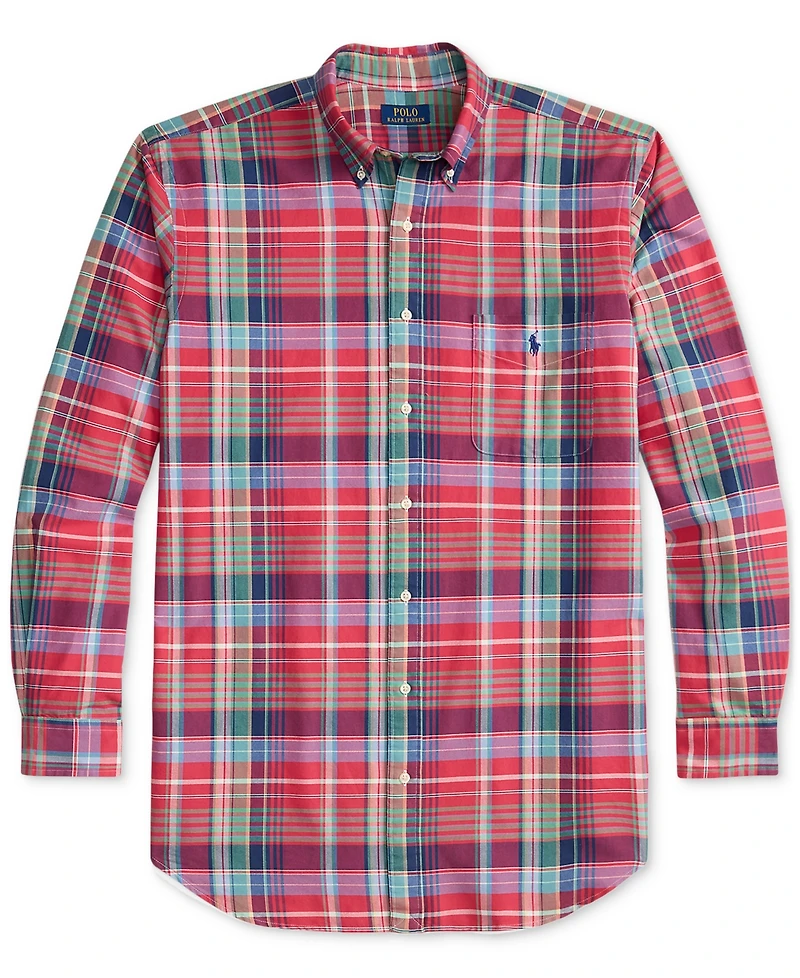 Polo Ralph Lauren Men's Big & Tall Plaid Oxford Shirt