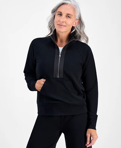 Style & Co Petite Cloud Fleece Half-Zip Sweatshirt, Macy's Exclusive