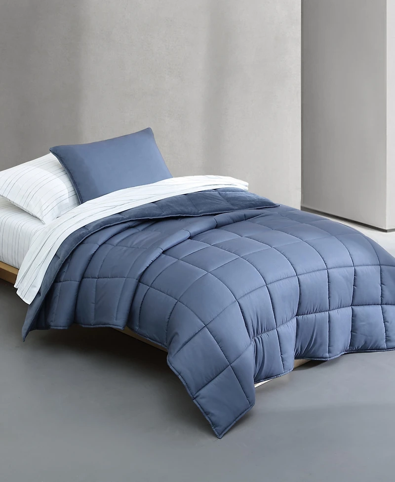 Calvin Klein Washed Solid Reversible Plush 5-Pc. Comforter Set, Twin/Twin Xl