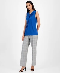 Kasper Women's Twist-Front Sleeveless Blouse