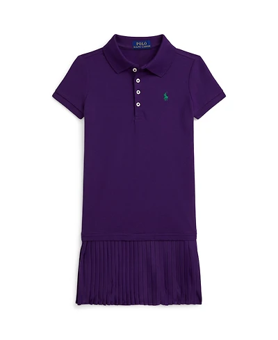 Polo Ralph Lauren Toddler and Little Girls Pleated Stretch Mesh Dress