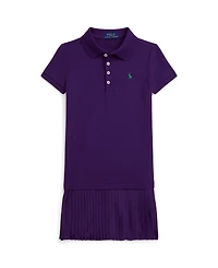 Polo Ralph Lauren Toddler and Little Girls Pleated Stretch Mesh Dress