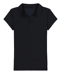 Nautica Big Girls Uniform Short Sleeve Performance Knit Polo Top