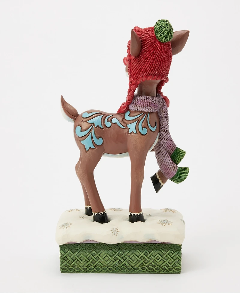 Jim Shore Rudolph with Knit Hat