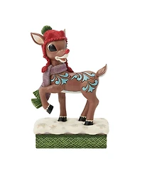 Jim Shore Rudolph with Knit Hat