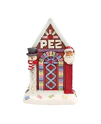 Jim Shore Pez House with Santa and Snowman Figurine