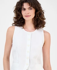 Charter Club Women's 100% Linen Vest, Macy's Exclusive