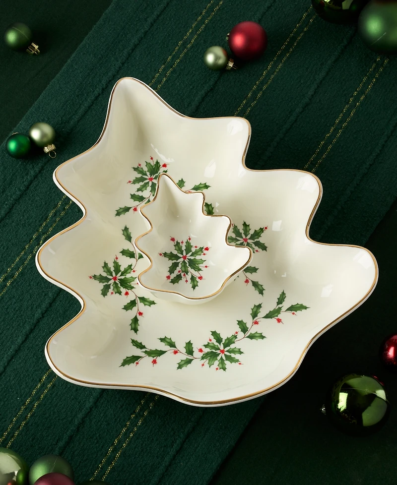 Lenox Holiday Tree Chip & Dip
