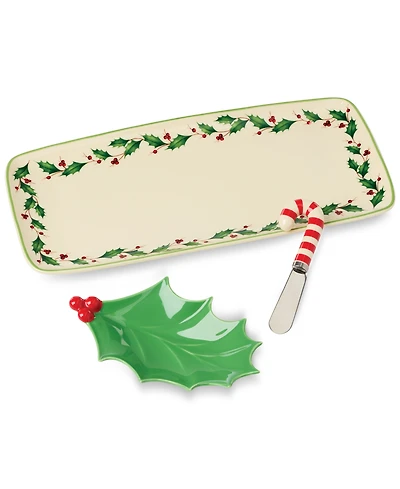 Lenox Holiday 3-Piece Hostess Set with Spreader