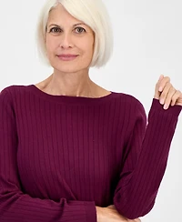 Style & Co Petite Boat-Neck Sweater, Macy's Exclusive
