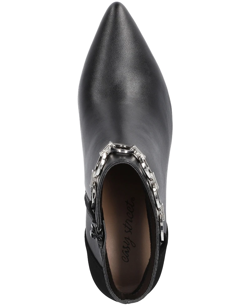 Easy Street Women's Jinx Ankle Zipper Dress Booties