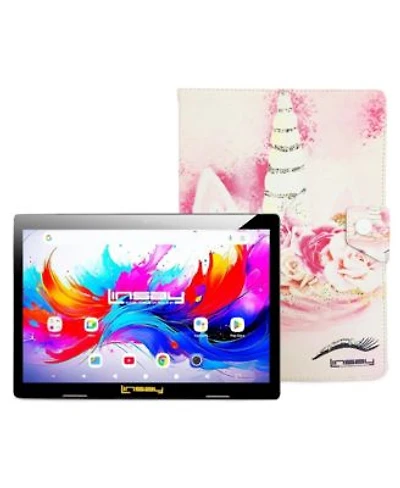 Linsay 10.1 X22octa Core 256gb Storage Android 15 Tablet With Unicorn Shape Case