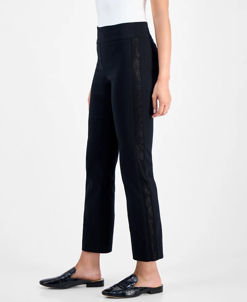 Jm Collection Petite Lace Side Panel Pull-On Pants, Macy's Exclusive