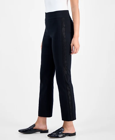 Jm Collection Petite Lace Side Panel Pull-On Pants, Macy's Exclusive