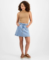 And Now This Petite Mock-Neck Sleeveless Sweater, Macy's Exclusive