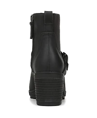 Dr. Scholl's Women's Parker Block Heel Lug Sole Zip Short Boots