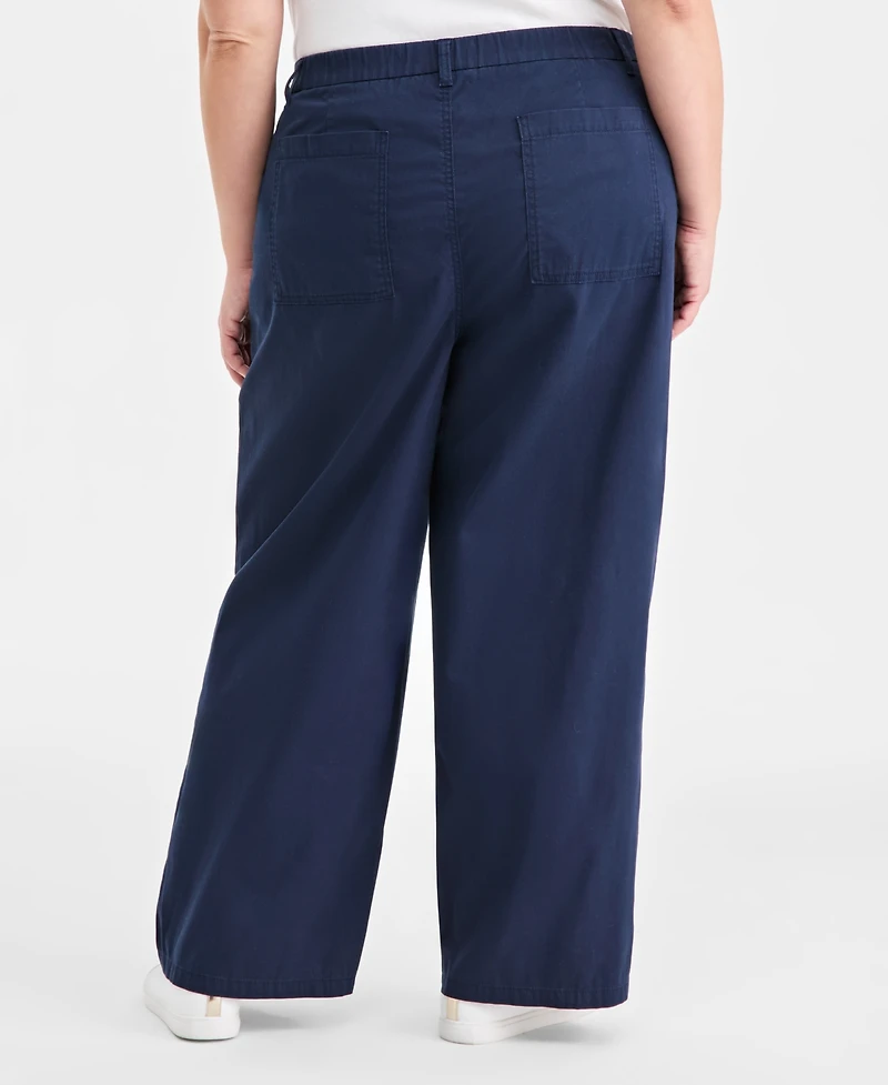 Style & Co Plus Pleated Straight-Leg Pant, Macy's Exclusive