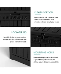 31 Gallon Resin Outdoor Patio Storage Deck Garden Box with Side Handles