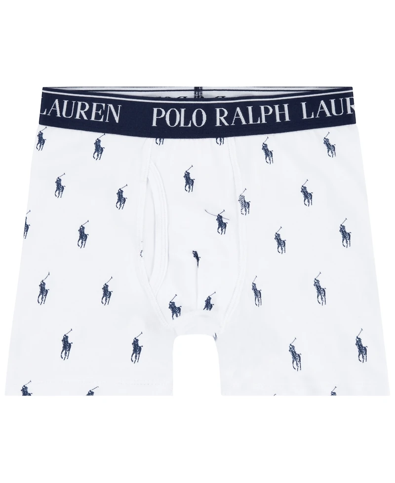 Polo Ralph Lauren Big Boys Cotton Stretch Boxer Briefs 3-Pack