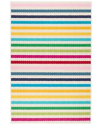 Dash and Albert Rugs by Annie Selke Rainbow Stripe Machine Washable DA2052 2'x3' Area Rug