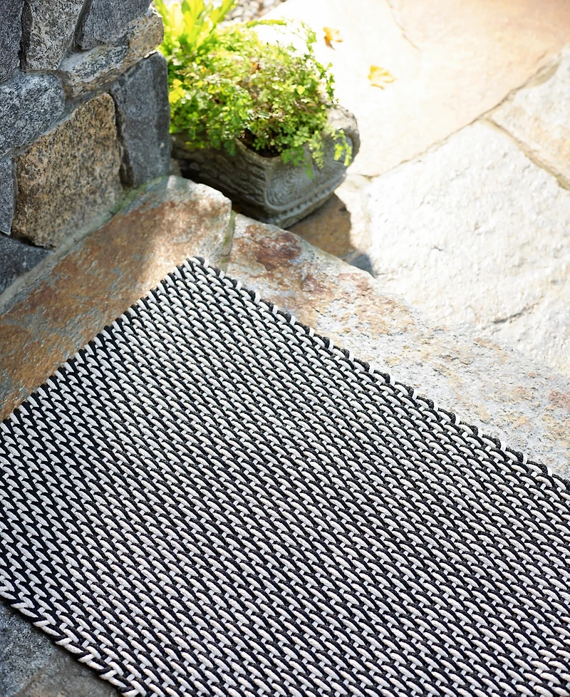 Dash and Albert Rugs by Annie Selke Two-Tone Rope Indoor/Outdoor RDB219 8'x10' Area Rug