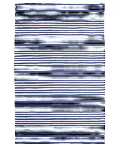 Dash and Albert Rugs by Annie Selke Rugby Stripe Indoor/Outdoor RDB176 6'x9' Area Rug