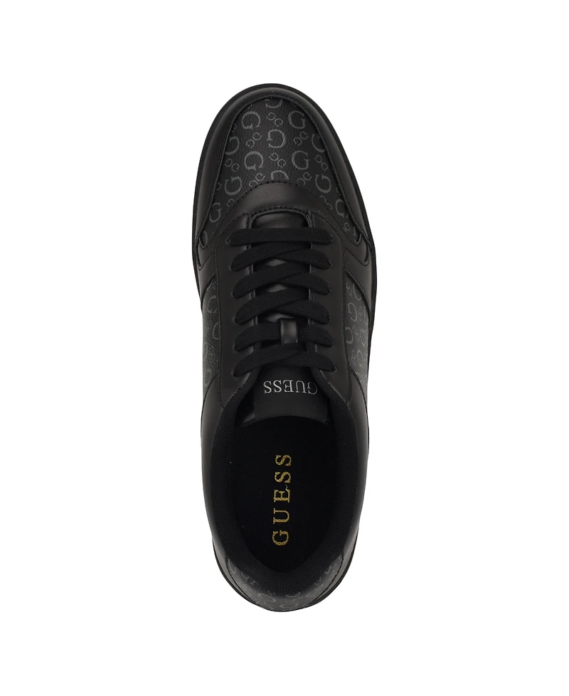 Guess Men's Leaton Branded Lace Up Casual Sneakers