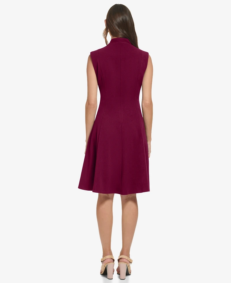Calvin Klein Women's Sleeveless Scuba Crepe A-Line Dress