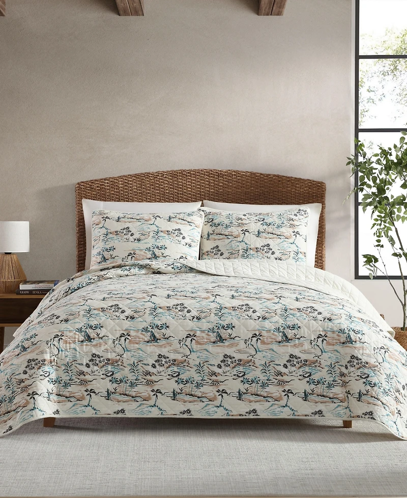 Eddie Bauer Alani Island Conversation Cotton Reversible -Pc. Quilt Set